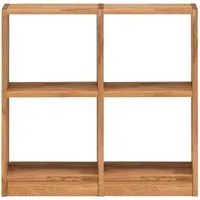 Regal "Grid" 2 x 2 Fächer, B 92 x H 87 x T 34 cm, Wildeiche geölt – Produktbild 1 von 1