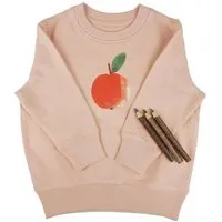 MelaDi Meladi Kinder Sweater aus Biobaumwolle - Apfel auf Creme Latte – Produktbild 1 von 1