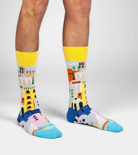 DillySocks DillySocks Socken Coastal Town aus Biobaumwoll-Mix, Mehrfarbig, – Produktbild 5 von 5