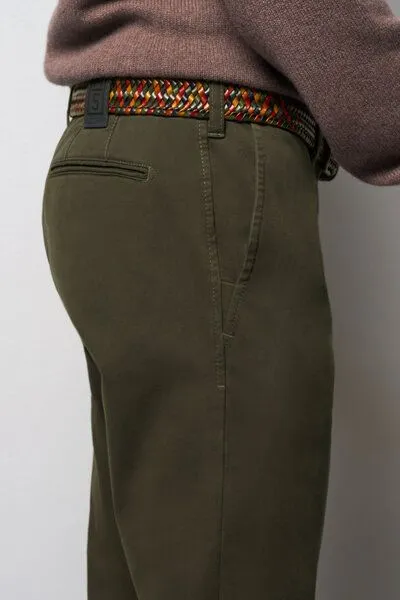 M 5 BY MEYER M 5 BY MEYER MIKROSTRUKTUR SUPER-STRETCH CHINO, Grün (green), – Produktbild 4 von 4