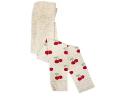 grödo Kinder Leggings Bio-Baumwolle beige-melange Kirschen Gr.7-8 – Produktbild 1 von 1