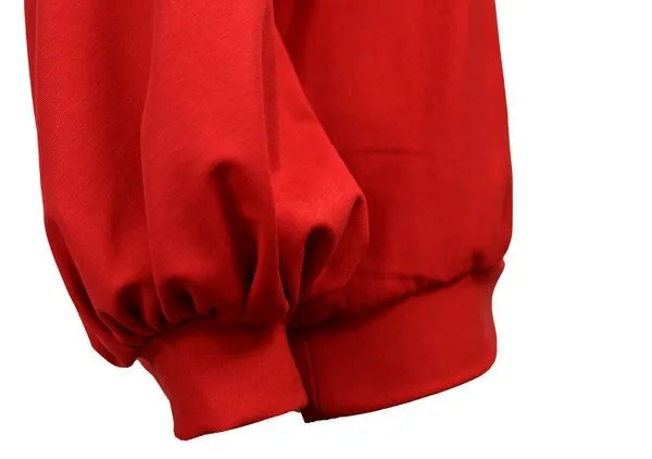 ManduTrap ManduTrap Bio Baumwolle, Pullover, Sweater "Caro" mit Ballonärmeln in rot, schwarz oder gelb, Rot, – Produktbild 4 von 4