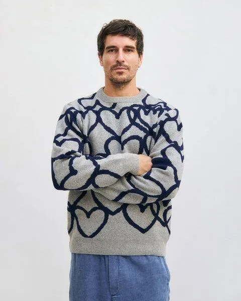 Rotholz Rotholz Affection Strick Sweatshirt Recycelte Wolle - Hellgrau, Hellgrau, – Produktbild 1 von 8