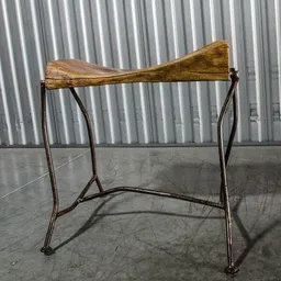 Moogoo Creative Africa Moogoo Creative Africa Sitzbänkchen Hocker "Nisa Tabru" Unikat Altmetall Palisander-Holz – Produktbild 1 von 1