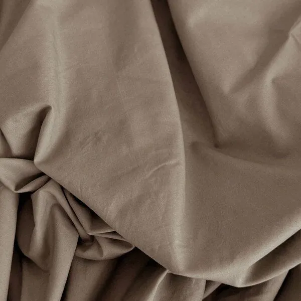 Kayori Kayori Emma Spannbettlaken Baumwollsatin, Taupe, – Produktbild 3 von 4