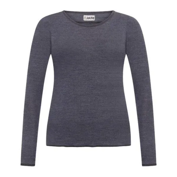 Jalfe Jalfe Longsleeve Wolle plain melange, Rose, – Produktbild 4 von 5