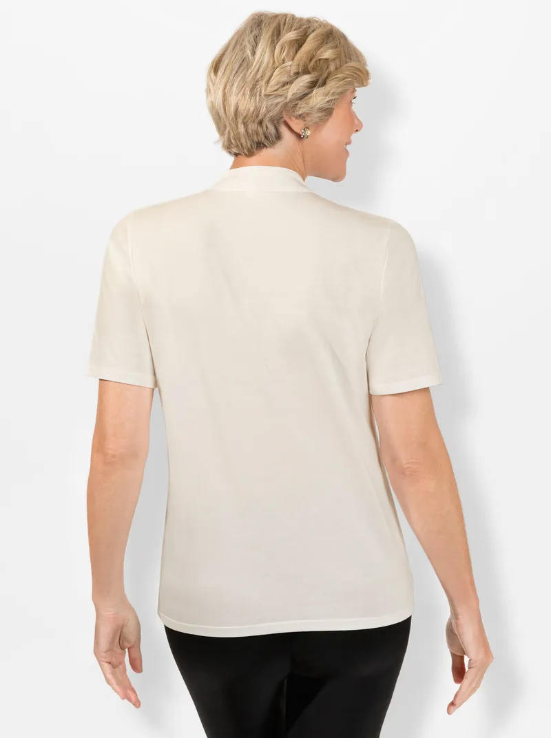 Witt Stehkragenshirt ecru, Ecru, – Produktbild 1 von 2