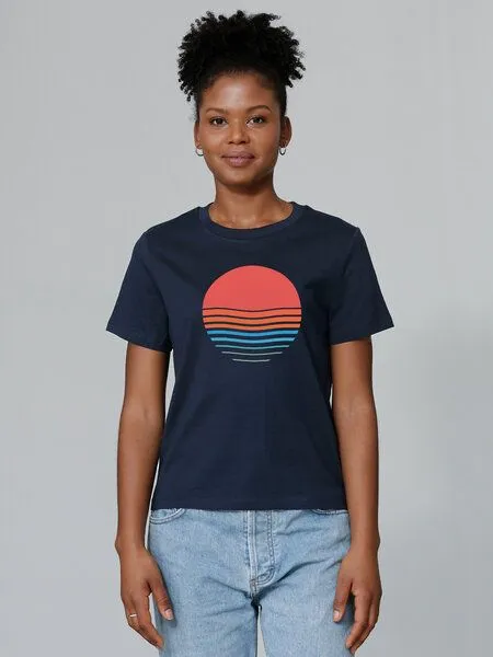 watapparel watapparel T-Shirt Frauen Abstract 03, French navy, – Produktbild 2 von 3