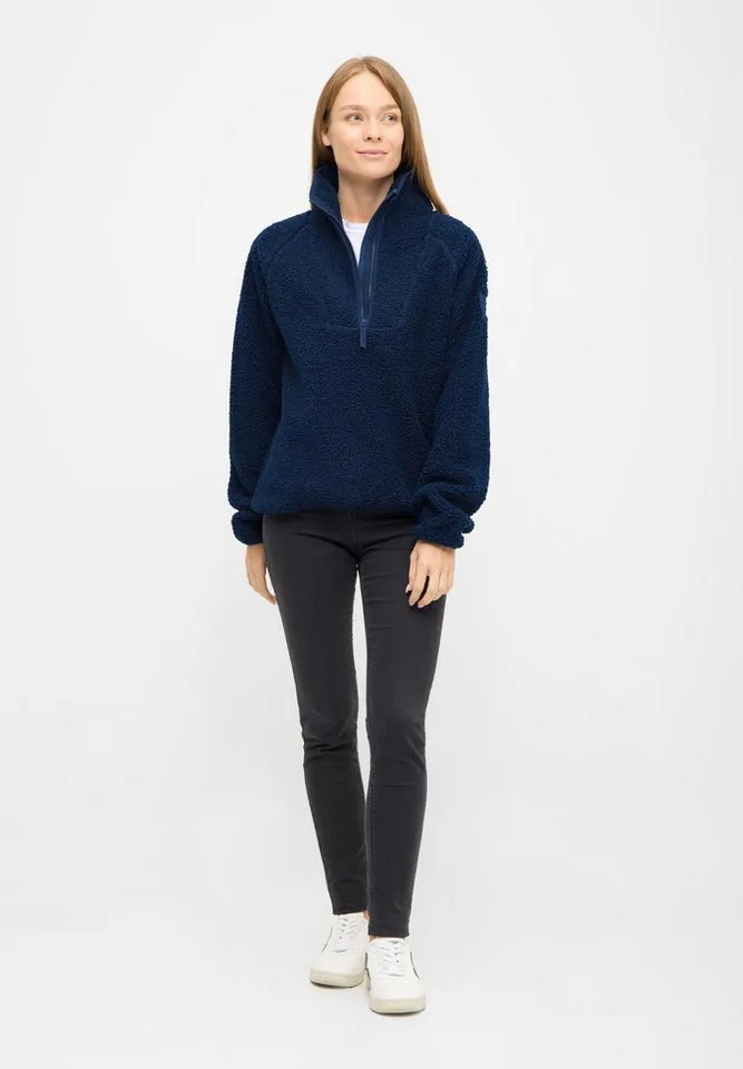 derbe derbe Fleecejacke Kuschelby Troyer Fleecepullover, Halfzip, warm, gemütlich, Blau, – Produktbild 3 von 5