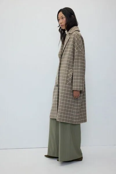 Rita Row Rita Row Langer Oversize-Wollmantel HYAT, Checkered, – Produktbild 4 von 4