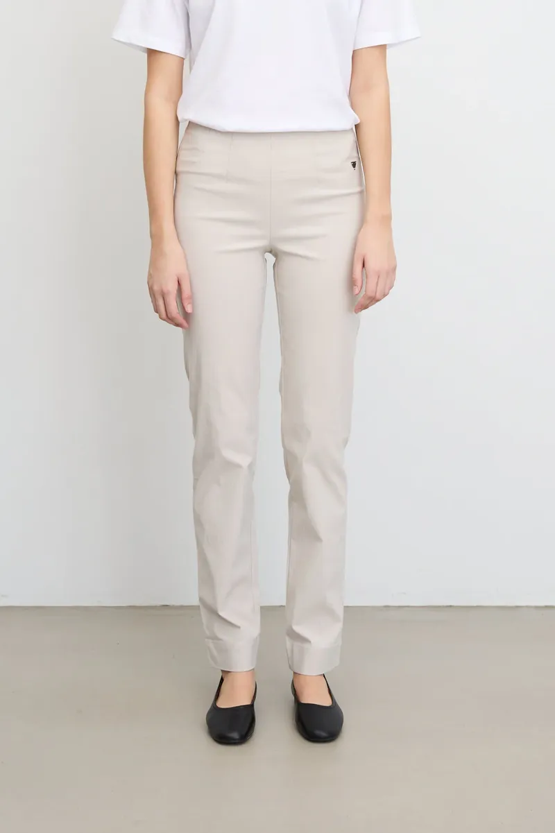 LAURIE LAURIE Damen vegan Hose Betty Regular Ml Grau Sand, Beige, – Produktbild 2 von 2