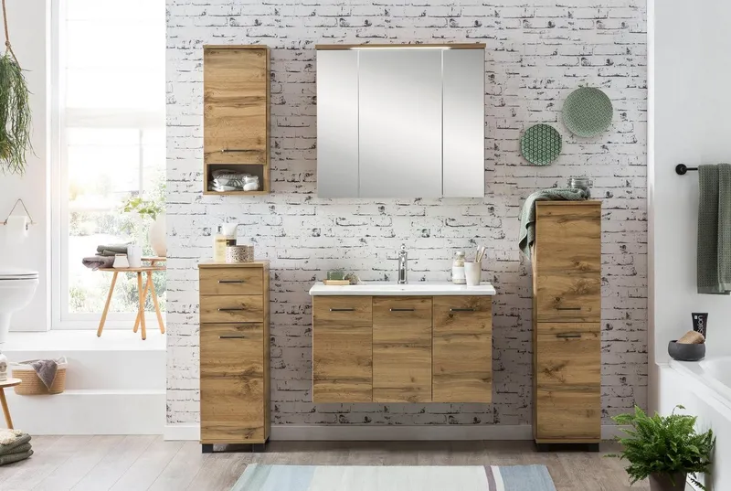 Schildmeyer Midischrank Nora, Midischrank, Made in Germany, B: 30 cm Solide Verarbeitung - Dieses Produkt ist in Deutschland gefertigt, Beige, – Produktbild 4 von 5