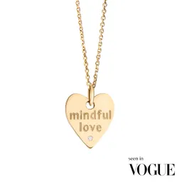 Maren Jewellery A Mindful Love Herz Anhänger an Kette - 18K Gelbgold & Labordiamant – Produktbild 1 von 1
