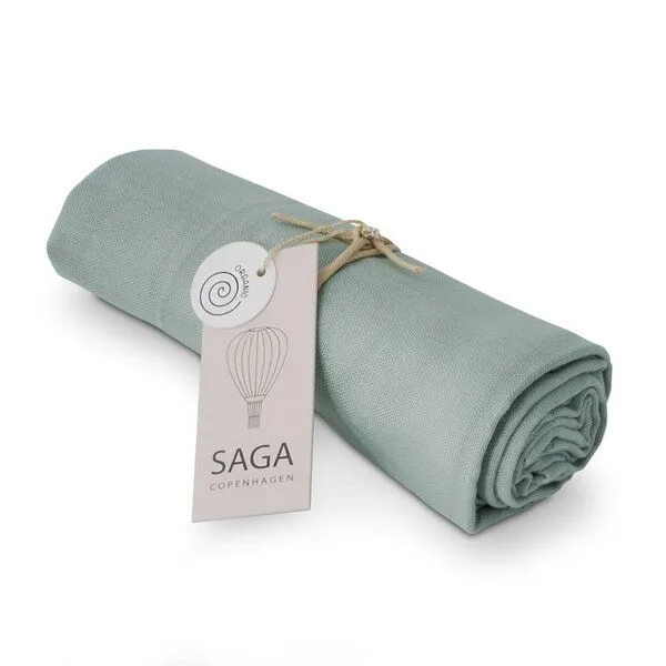 Saga Copenhagen Saga Copenhagen Windeltuch aus Bio Baumwolle Musselin 70×70 cm, Dusty green, – Produktbild 1 von 4
