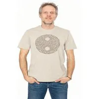 Life-Tree Life-Tree Organic Fairwear Shirt Men "YinYang", Sand, – Produktbild 2 von 4