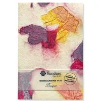 Sundara Sundara Notizblock "Bouquet" – handgeschöpftes Biobaumwoll-Papier, Pink/Orange – Produktbild 1 von 1