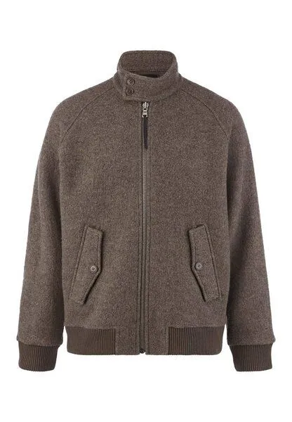 hessnatur hessnatur Harrington Walk Jacke Regular aus reiner Bio-Merinowolle, Vintage braun, – Produktbild 3 von 4