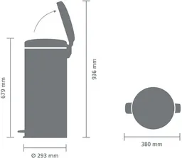 Brabantia Brabantia NewIcon Treteimer 30L Platinum – Produktbild 1 von 1