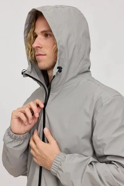 Mazine Mazine Technical Rain Übergangsjacke - aus recyceltem Polyester, Elephant (grau), – Produktbild 3 von 4