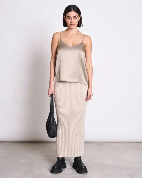 JAN N JUNE JAN N JUNE Slip Top MAUD, Silver grey (silber), – Produktbild 1 von 3