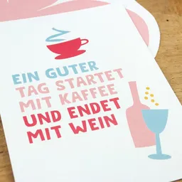 Bow & Hummingbird Bow & Hummingbird Postkarte "Ein guter Tag" aus Recyclingpapier – Produktbild 1 von 1