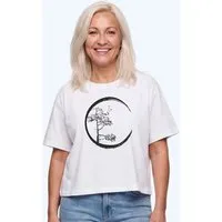 Life-Tree Life-Tree Organic Fairwear Shirt Women Fairwear Organic Oversized Circle | White – Produktbild 1 von 1