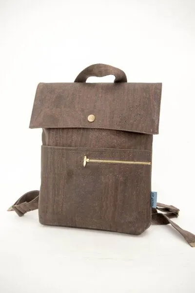 ein garten Studios ein garten Studios veganen Rucksack- Myrto small- aus Kork, Chocolate brown, – Produktbild 1 von 4
