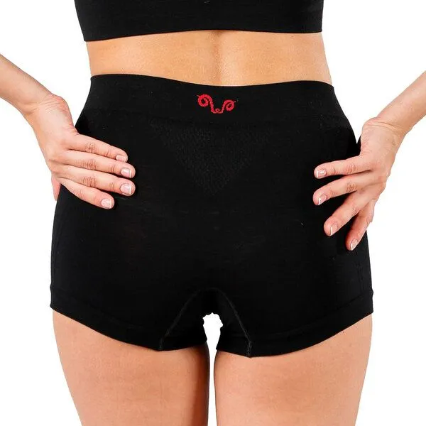 Woolona Woolona Merino Seamless Boxershorts - DORA, Schwarz, – Produktbild 3 von 4