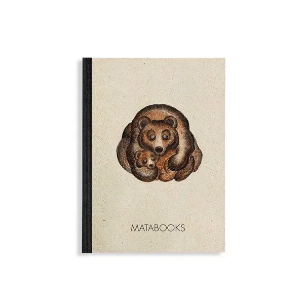 matabooks® matabooks® Nachhaltiges A6 Notizbuch/Journal/Schreibblock aus Graspapier – Dahara, Bears, – Produktbild 1 von 3