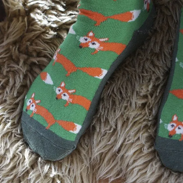 Fräulein Prusselise Fräulein Prusselise Schlaue Fuchs Socken grün, bunt gemustert, fox – Produktbild 3 von 4