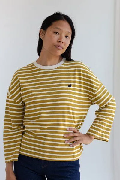 TWOTHIRDS TWOTHIRDS Gestreiftes Oberteil Luma, Mustard, – Produktbild 3 von 3