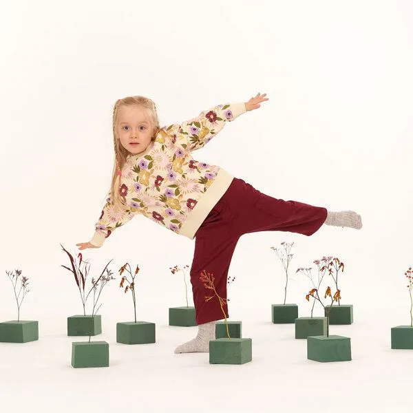Sense Organics sense-organics Sense Kinder Sweatshirt Blumen Muster Bio Baumwolle, Flower cream, – Produktbild 3 von 3
