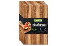 Kesper Kesper Frühstücksbrett Vesperbrett, Akazie, FSC, Akazienholz, (Set, 5-St), 5er Set – Produktbild 1 von 1