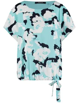 Taifun Taifun T-Shirt - Shirt mit Knotendetail und Frontprint – Produktbild 1 von 1