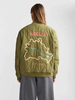 Yahmo Yahmo Damen vegan Jacke Bomber Quilted Trudi Olive – Produktbild 1 von 1