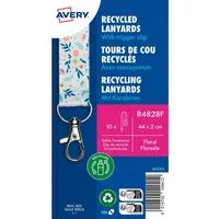 Avery Zweckform Avery Zweckform 10 Lanyards aus Recyclingkunststoff 440 x 20 mm, floral – Produktbild 1 von 1