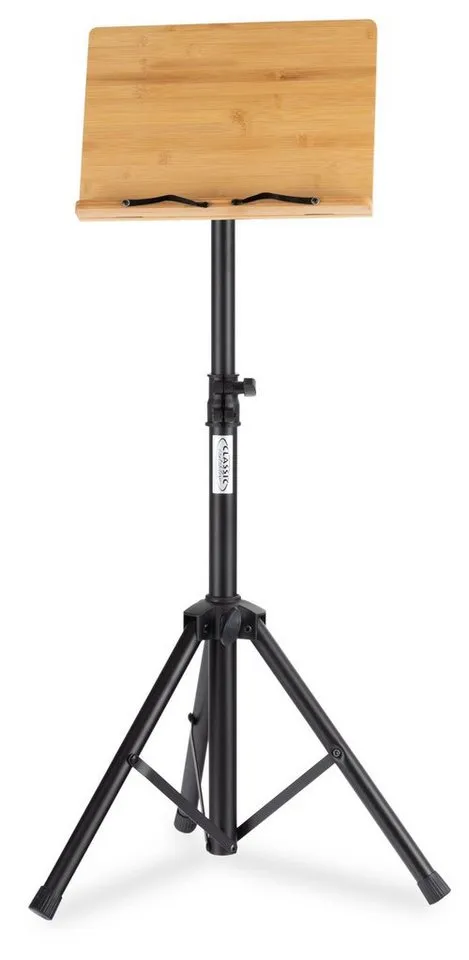 Classic Cantabile Notenpult Classic Cantabile OSW-100 Notenpult Bambus, Notenständer stufenlos höhenverstellbar und neigbar, Schwarz, – Produktbild 2 von 4