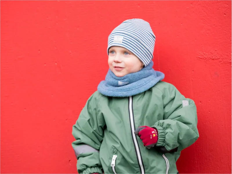 Pickapooh Pickapooh Baby und Kinder Mütze Wolle Seide jeans-natur Gr. 56, Blau, – Produktbild 2 von 2