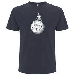 Spreecult Spreecult Mond Fahrrad - Bio und Fair - Männer Unisex T-Shirt - Astronaut Weltall Erde Shirt – Produktbild 1 von 1