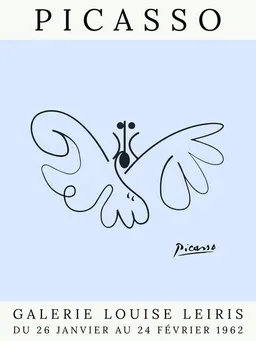 Photocircle Photocircle Poster / Leinwandbild - Picasso Schmetterling – blau – Produktbild 1 von 1