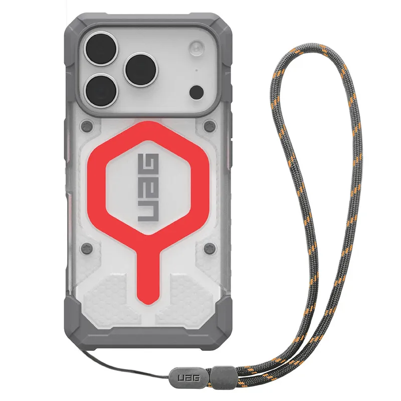 Urban Armor Gear MagSafe Hülle für Apple iPhone 17 Pro, Urban Armor Gear, Pathfinder Clear mit Lanyard, Rosa – Produktbild 1 von 1