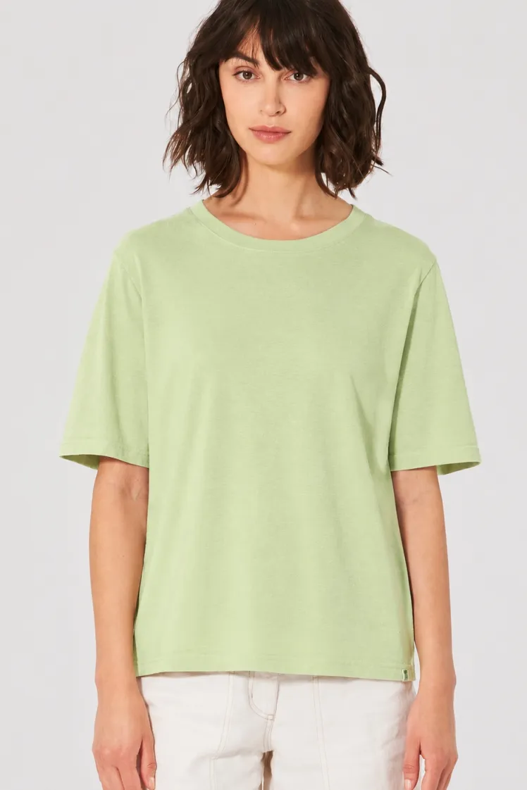 HempAge Hempage Damen vegan T-Shirt Kombination In Matcha-Grün, Grün, – Produktbild 2 von 2