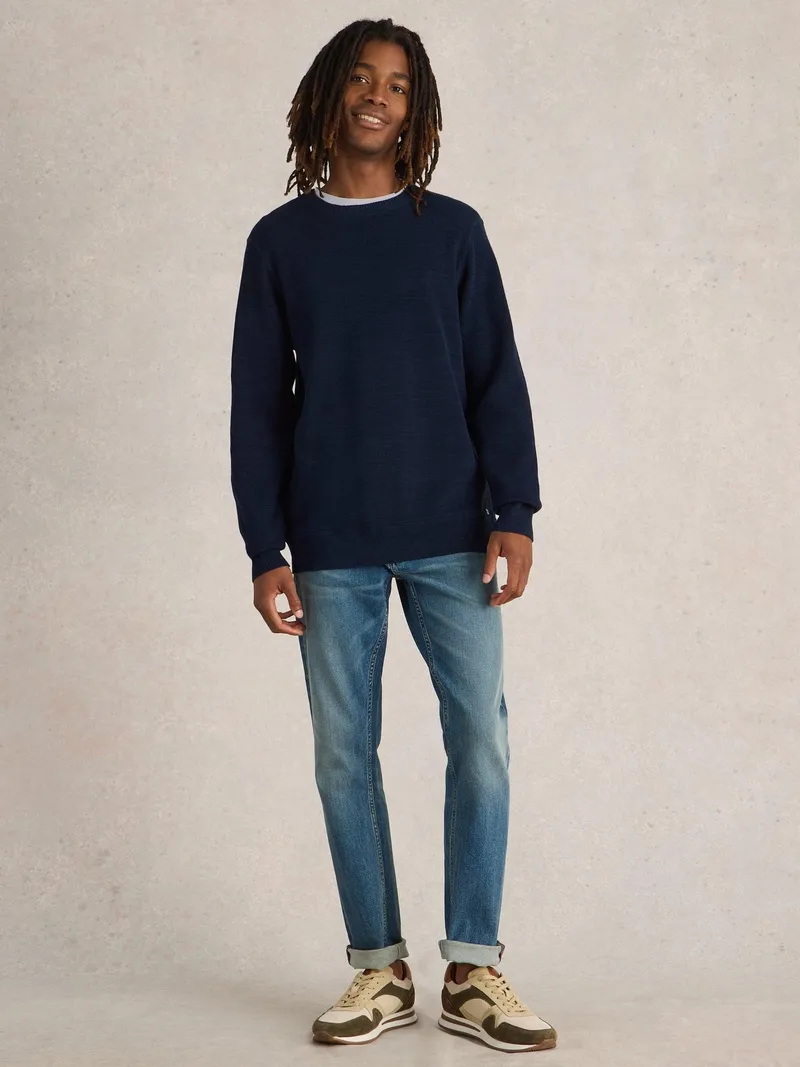 White Stuff Pullover Attadale mit Rundhalsausschnitt - M, Dunkelmarine, – Produktbild 2 von 4