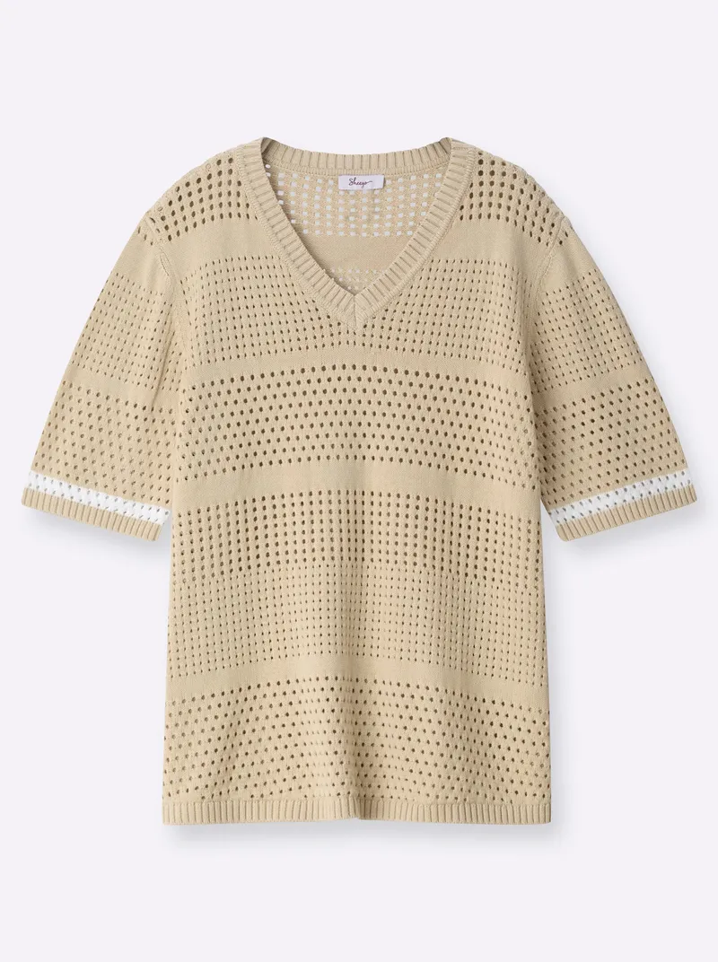 sheego Strickpullover sand, Sand, – Produktbild 2 von 2