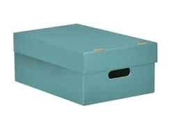 Aufbewahrungsbox "Color" aus Recyclingkarton, mittel 26 x 41 x 15,2 cm, mint – Produktbild 1 von 1