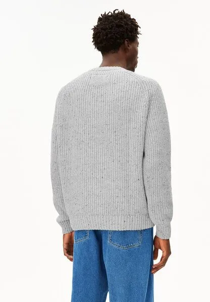 ARMEDANGELS ARMEDANGELS KIAANO TWEED Herren Pullover aus recyclem Bio-Woll Mix, Oatmilk-black tweed, – Produktbild 2 von 4