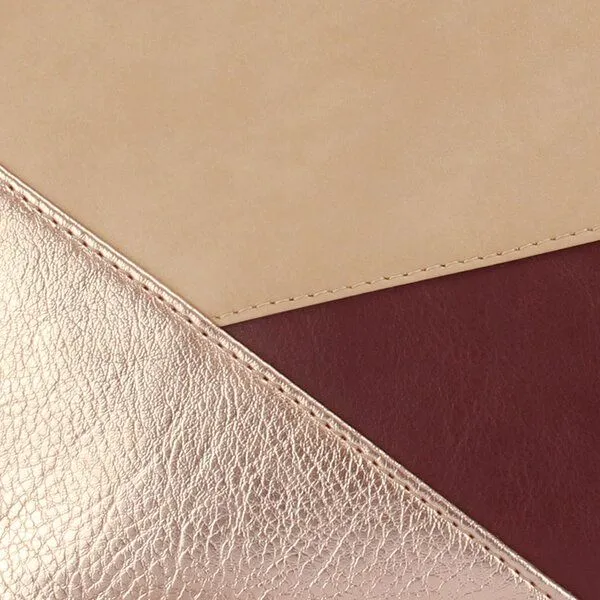 lille mus lille mus Geo-Tasche GESINA mit Umhängeriemen, Beige/roségold/bordeaux, – Produktbild 4 von 4