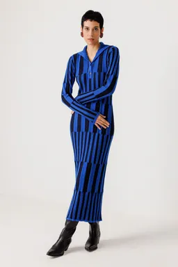 SKFK SKFK Damen vegan Kleid Jare Blau – Produktbild 1 von 1