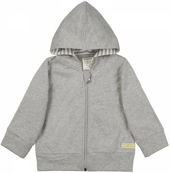 loud + proud loud + proud Kapuzenjacke, GOTS-zertifiziert, Grey(grau), – Produktbild 1 von 2