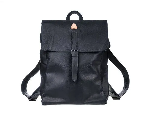 Ritagli di G Ritagli di G Damen Leder Laptop Rucksack ALEXA - 100% Made in Italy, Schwarz, – Produktbild 1 von 4
